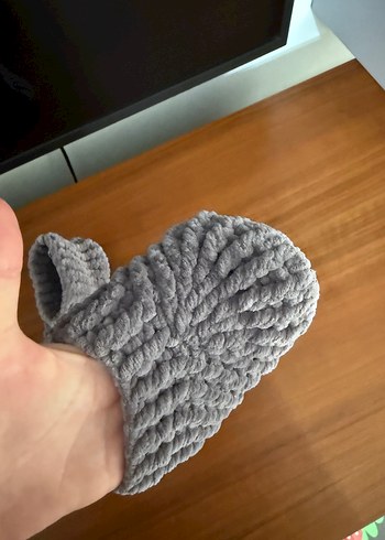 Gri Örgü Bebek Patik - Görsel 17