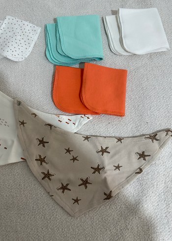 Bebek ağız mendili ve önlük - Görsel 5