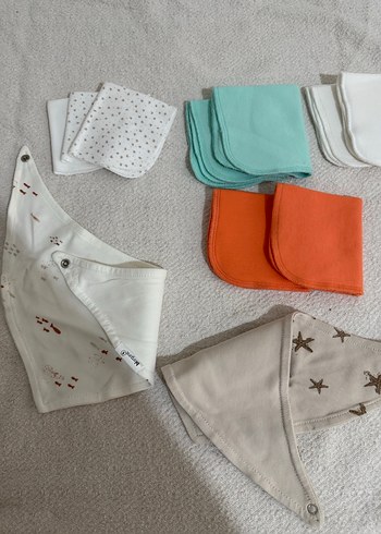 Bebek ağız mendili ve önlük - Görsel 3