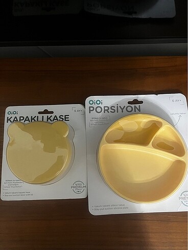 Oioi kapaklı kase ve bölmeli tabak