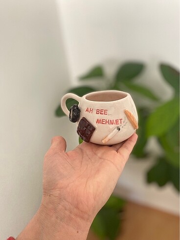 El yapımı seramik bardak