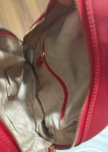 U.S Polo Assn. Kadın Kırmızı Deri Sırt Çantası