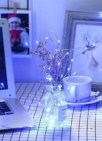 Pilli 5 metre Dekoratif Peri Beyaz Led