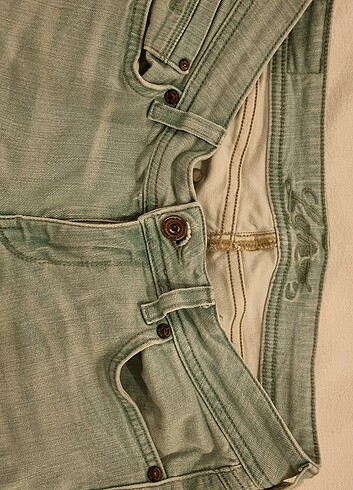 Loft Açık Yeşil Taşlanmış Vintage Jean
