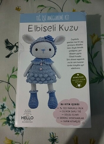 Tığ işi Amigurumi Kit Elbiseli Kuzu