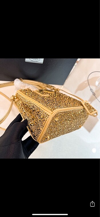 Beden altın Renk Prada Gold Çanta