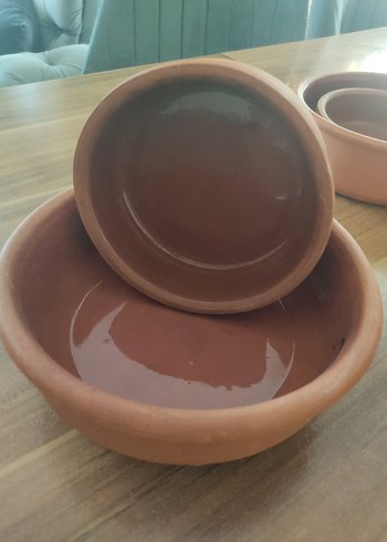 Beden kahverengi Renk Bej Renkli Toprak Yemek Kapları Seti