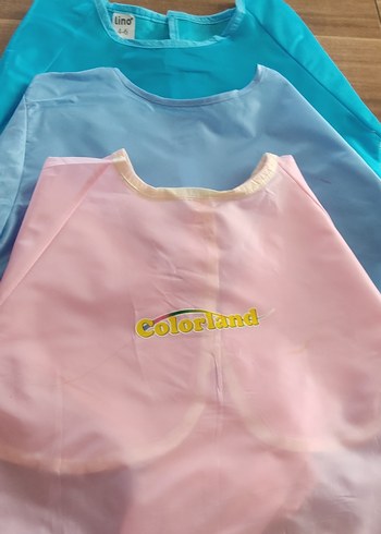 Pembe Baskı çocuk boyama Önlüğü - Görsel 2