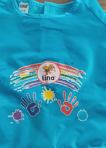 Pembe Baskı çocuk boyama Önlüğü - Görsel 6