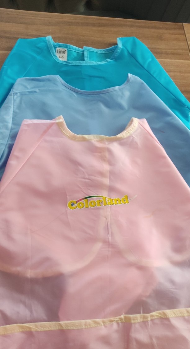 Pembe Baskı çocuk boyama Önlüğü - Görsel 2