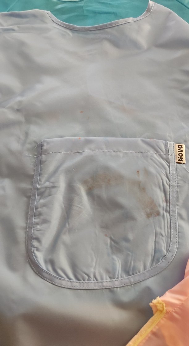 Pembe Baskı çocuk boyama Önlüğü - Görsel 4