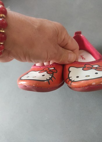 Kız Çocuk Kırmızı Hello Kitty Babet Ayakkabı - Görsel 2