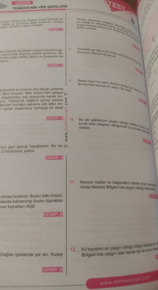KPSS Coğrafya'nın Amiral Soru Bankası - Görsel 5
