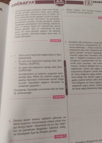 Mehmet Eğit Coğrafya 23 Deneme Sınavı Kitabı - Görsel 3