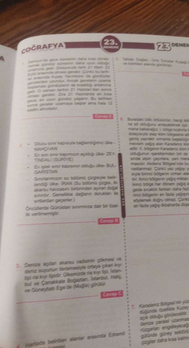 Mehmet Eğit Coğrafya 23 Deneme Sınavı Kitabı - Görsel 3