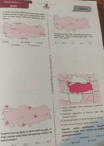 Haritalarla Atak Coğrafya Soru Bankası KPSS - Görsel 8