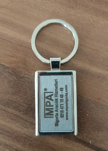 Parlak gümüş Renkli Erkek Anahtarlık