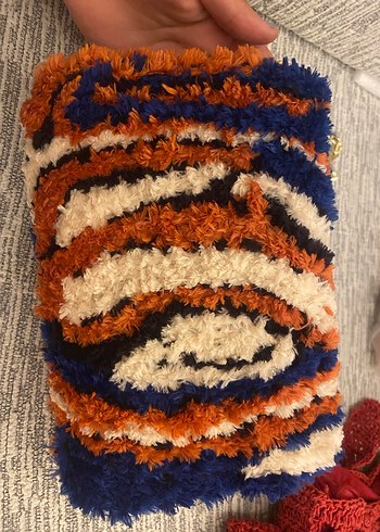 Bohem Çok Renkli Kürklü Kadın Çanta - Görsel 3