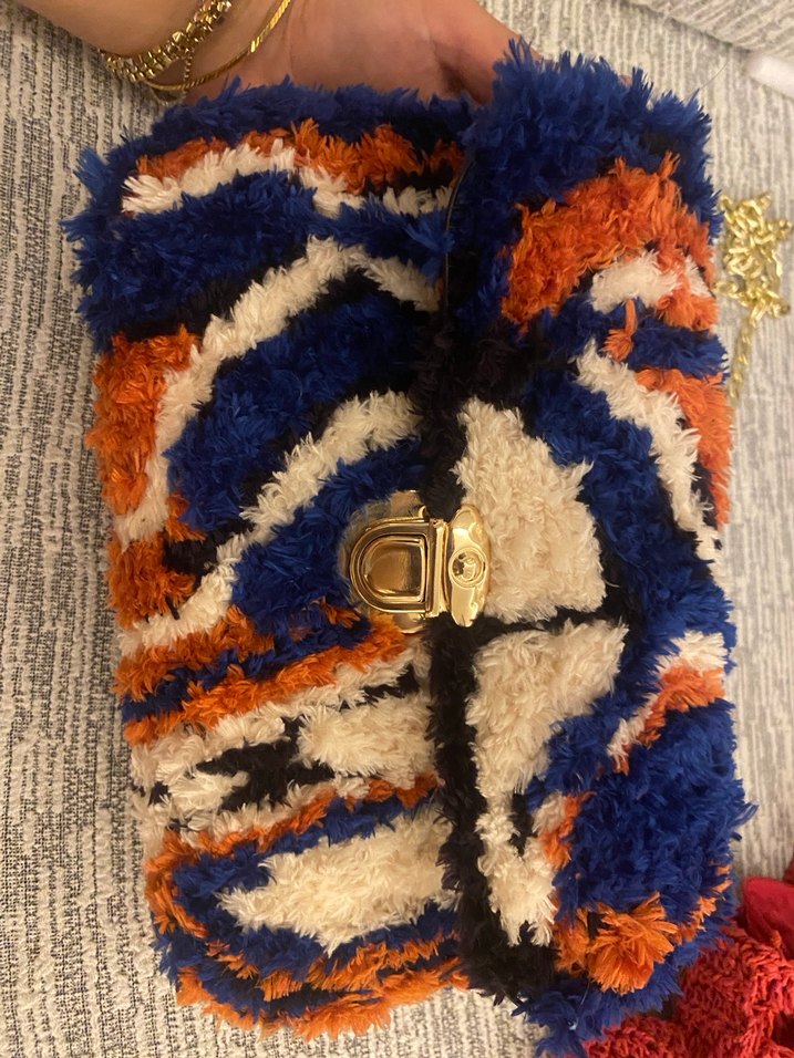 Bohem Çok Renkli Kürklü Kadın Çanta - Görsel 2