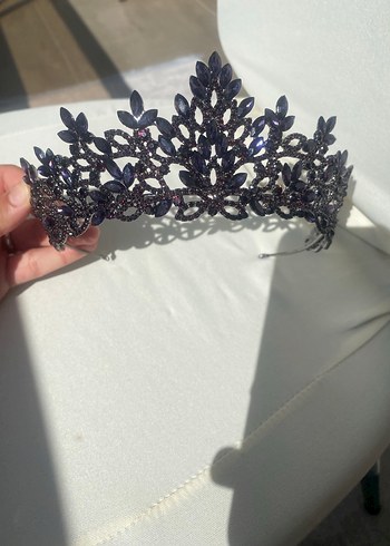 Koyu Kırmızı Payetli Bohem Taç - Görsel 2