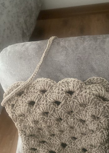 Örgü Kahverengi Kadın Çapraz Çanta - Görsel 9