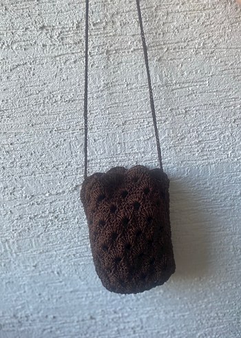 Örgü Kahverengi Kadın Çapraz Çanta - Görsel 8