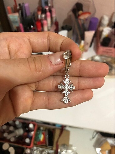 SIKIŞTIRMALI FAKE GÖBEK PIERCING