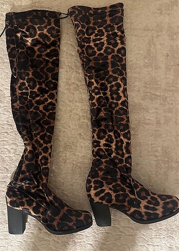 HANDMADE İTALYAN YAPIMI LEOPAR ÇİZME