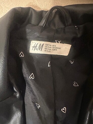 H&M H&M KIZ ÇOCUK DERİ CEKET