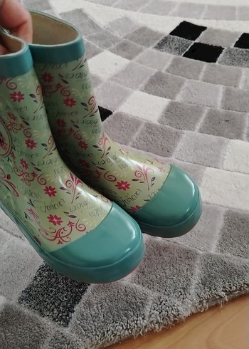 Parlak Turkuaz Kız Çocuk Yağmur Çizmesi - Görsel 2