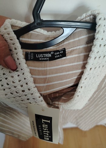 Bej Kolsuz Mini Gömlek - Görsel 4