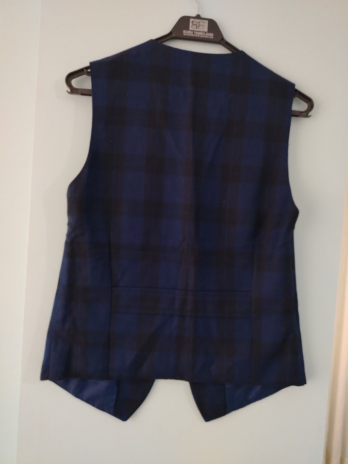 Düğmeli Lacivert  Yelek - Görsel 2