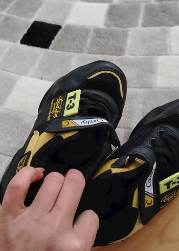 Sarı Siyah Erkek Çocuk Spor Ayakkabı Velcro T-3 - Görsel 3