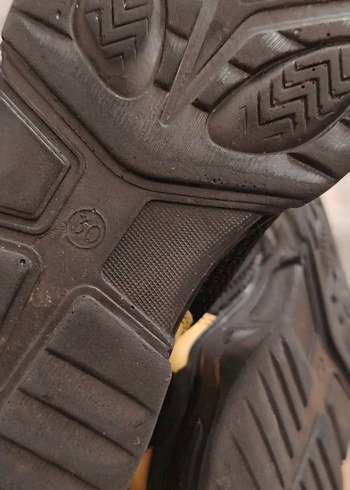 Sarı Siyah Erkek Çocuk Spor Ayakkabı Velcro T-3 - Görsel 4