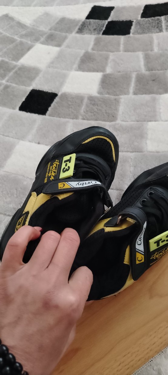 Sarı Siyah Erkek Çocuk Spor Ayakkabı Velcro T-3 - Görsel 3