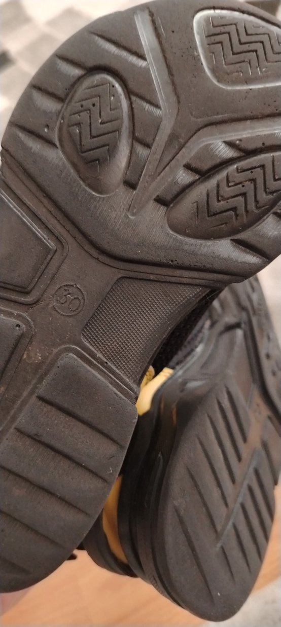 Sarı Siyah Erkek Çocuk Spor Ayakkabı Velcro T-3 - Görsel 4