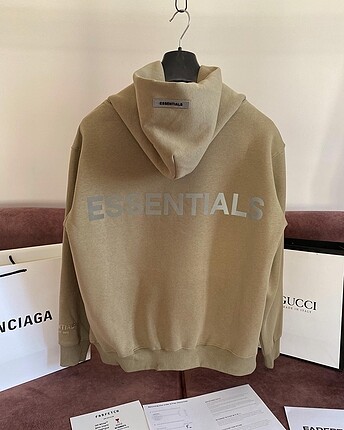FEAR OF GOD x ESSENTIALS front logo crew Sweat(Kum Rengi)