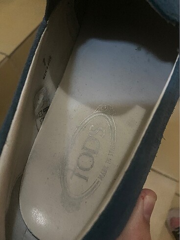 42 Beden Orjinal TodS Mavi Nubuk Espadril