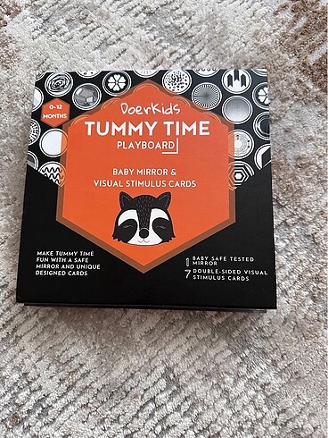 Tummy time bebek aynası ve zeka kartları