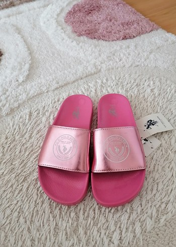 U.S. Polo Assn. Kız Parlak Pembe Terlik