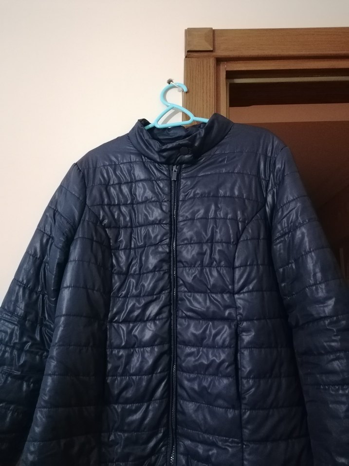 Mavi Kadın İnce Dik Yaka Mont - Görsel 2