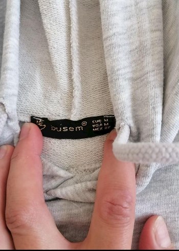 Gri Kapüşonlu NYC Locals Sweatshirt - Görsel 3