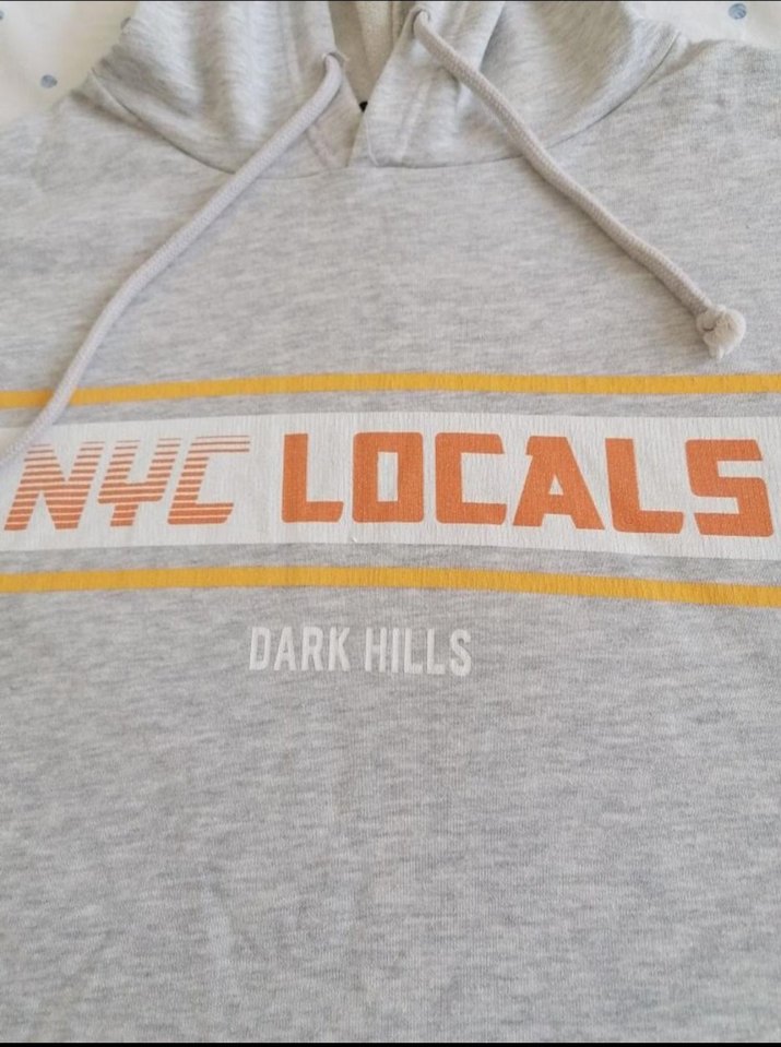 Gri Kapüşonlu NYC Locals Sweatshirt - Görsel 2