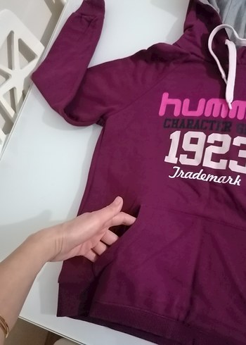 Mor Kapüşonlu Hummel Sweatshirt - Görsel 2