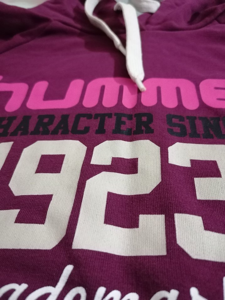 Mor Kapüşonlu Hummel Sweatshirt - Görsel 3