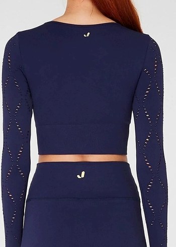 Jerf naples uzun kol crop top econly - Görsel 2