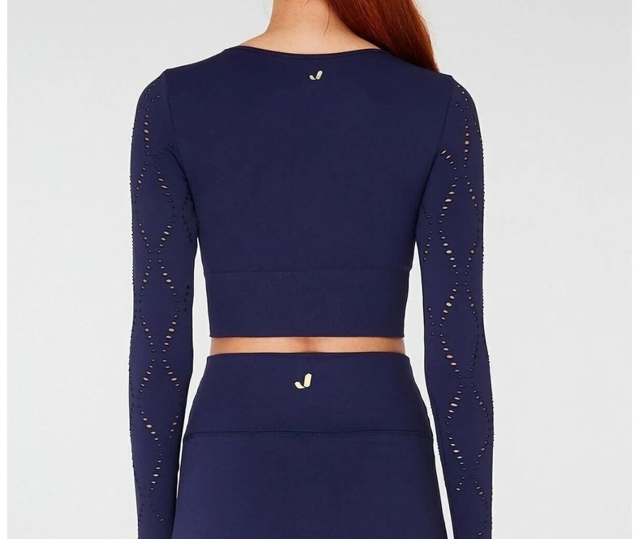 Jerf naples uzun kol crop top econly - Görsel 2