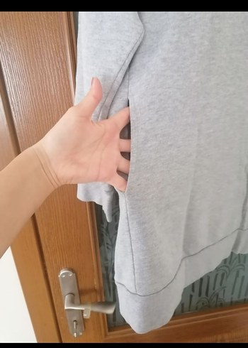 Gri Kadın Uzun Kollu Sweatshirt - Görsel 3