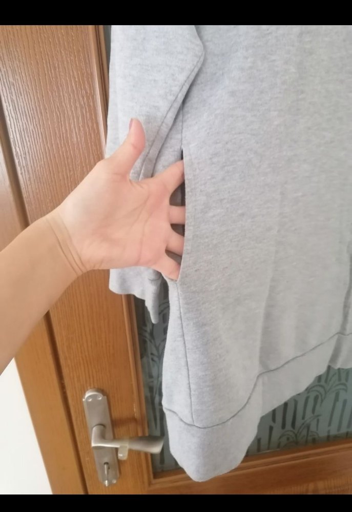 Gri Kadın Uzun Kollu Sweatshirt - Görsel 3