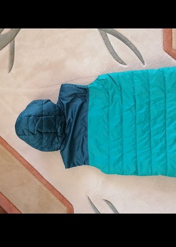 Erkek Çocuk Turkuaz Kapüşonlu Yelek - Görsel 2